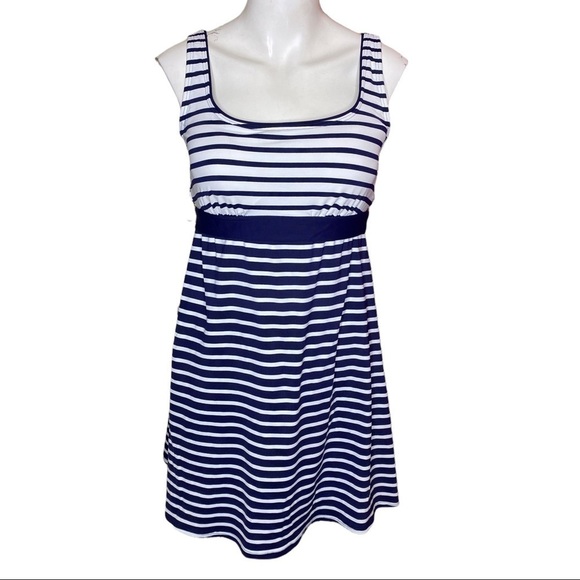 Lands' End Other - Lands' End Women's Square Neck Dresskini CB Deep Sea Mix Stripe Size 8 498396